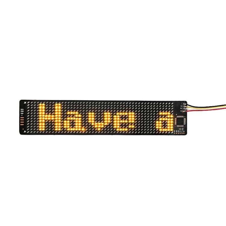 155 X 32mm Hat Backpack Vest Bluetooth LED Flexible Multi-Language Advertising Display Screen(Yellow) - LED Billboard by PMC TechLife | Online Shopping South Africa | PMC TechLife | Buy Now Pay Later Mobicred