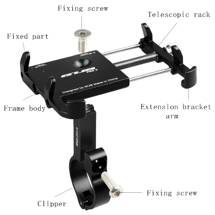 GUB PRO2 Aluminium Bicycle Phone Holder(Red) - Holders by GUB | Online Shopping South Africa | PMC TechLife | Buy Now Pay Later Mobicred