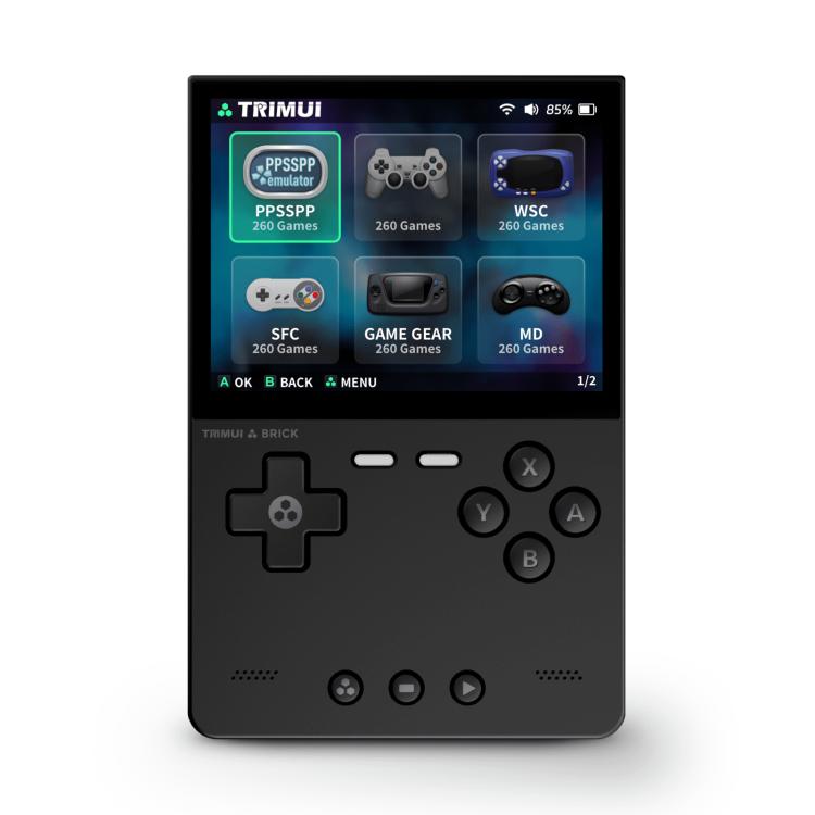 TRIMUI BRICK Open Source Pocket Console Portable Wireless Bluetooth HD Retro Arcade, Size: Standard No Card(Black) - free shipping - PMc TechLife - Order now!