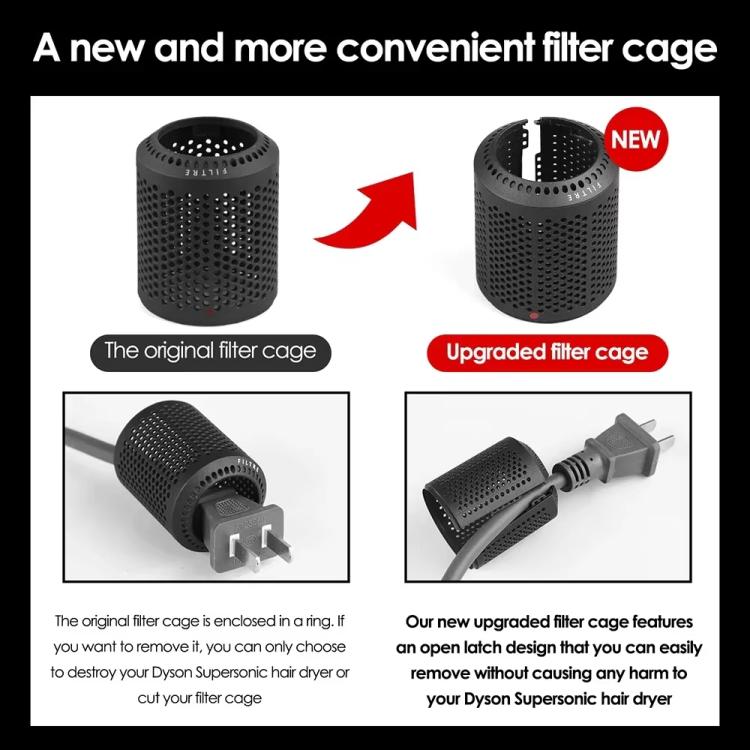 For Dyson HD01 / HD03 / HD08 / HD15 Hair Dryer Open Design Outer Filter Cover Replacement Parts(Rose Red) - For Dyson Accessories by PMc TechLife | Online Shopping South Africa | PMc TechLife | Buy Now Pay Later Mobicred
