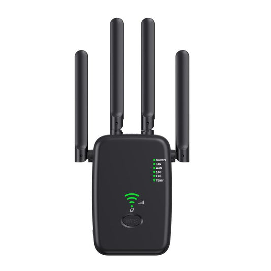 Urant U11 300Mbps 2.4G Wireless Repeater WiFi Signal Amplifier Support WPS Quick Setting US Plug Black - Broadband Amplifiers by Urant | Online Shopping South Africa | PMC Jewellery | Buy Now Pay Later Mobicred