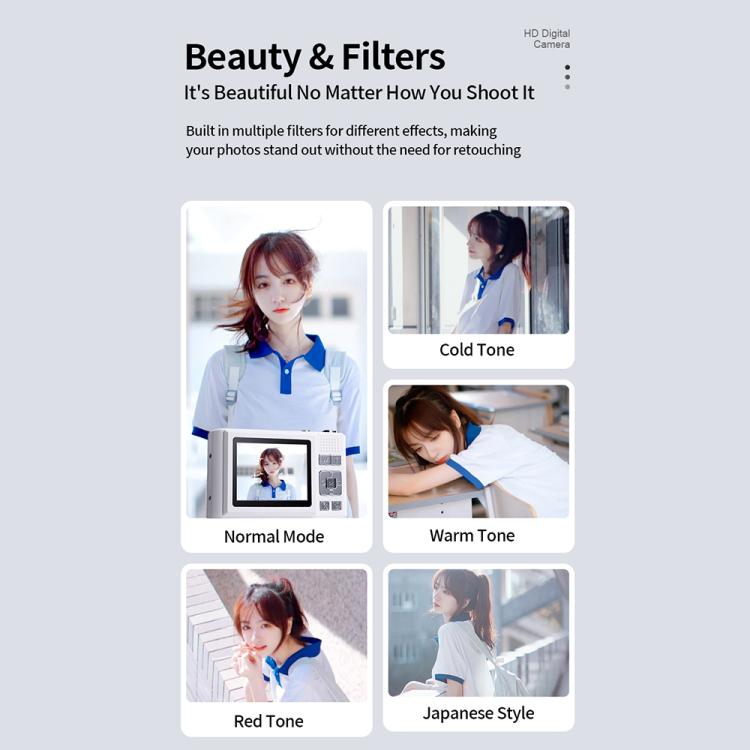 DC03H 2.4-Inch 16X Digital Zoom Electronic Image Stabilization 4K HD Digital Camera(Pink) - Children Cameras by PMC TechLife | Online Shopping South Africa | PMC TechLife | Buy Now Pay Later Mobicred