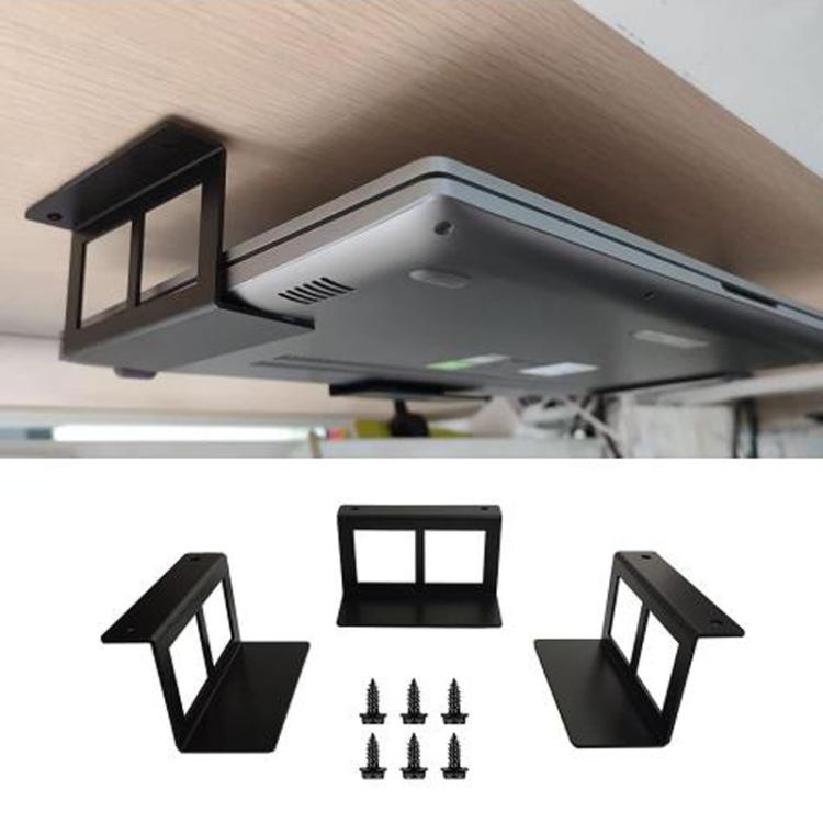 Under Desk Laptop Tablet Mini PC Storage Stand Metal Invisible Tray Rack, Height: 6.8cm - Laptop Stand by PMC TechLife | Online Shopping South Africa | PMC TechLife | Buy Now Pay Later Mobicred