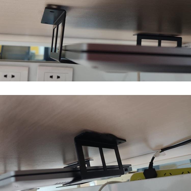 Under Desk Laptop Tablet Mini PC Storage Stand Metal Invisible Tray Rack, Height: 6.8cm - Laptop Stand by PMC TechLife | Online Shopping South Africa | PMC TechLife | Buy Now Pay Later Mobicred