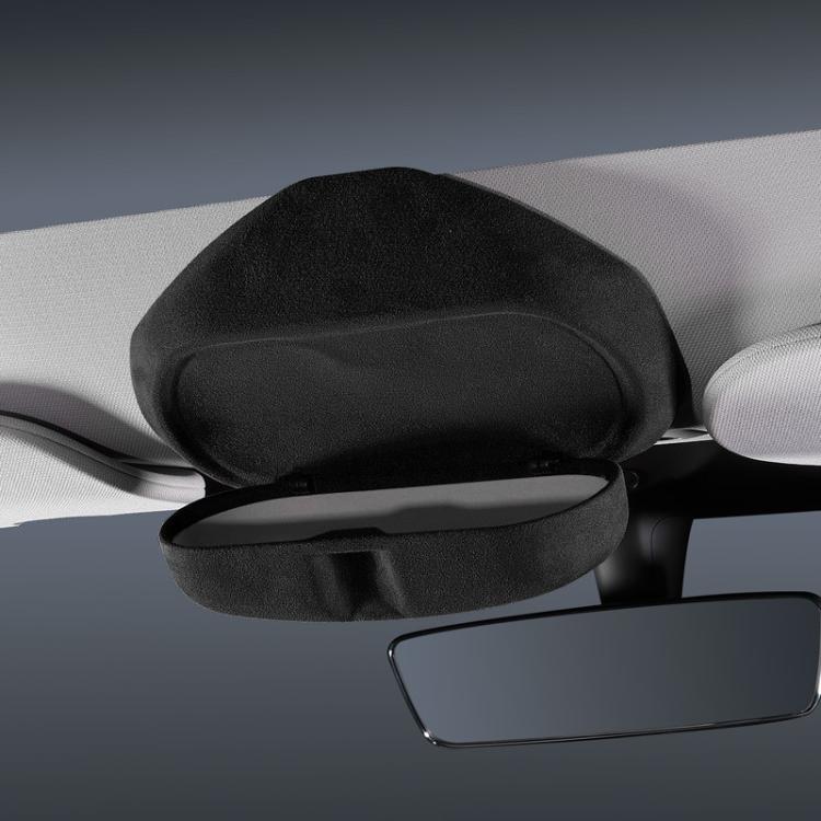 For Tesla Suede Leather Glasses Storage Box, Model: Model Y Black - Sunglasses & Glasses Clips by PMc TechLife | Online Shopping South Africa | PMc TechLife | Buy Now Pay Later Mobicred