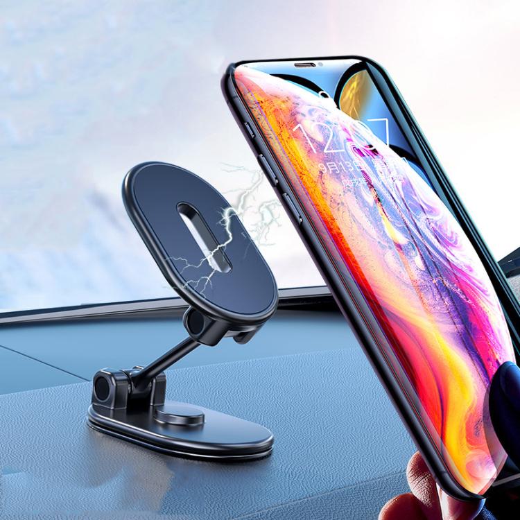 Foldable Magnetic Car Phone Holder Mount Multi-angle Adjustable Cellphone Navigation Bracket(Black) - Universal Car Holders by PMC TechLife | Online Shopping South Africa | PMC TechLife | Buy Now Pay Later Mobicred