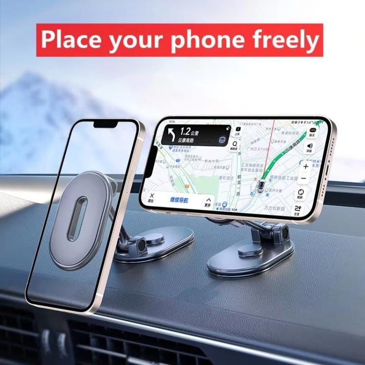Foldable Magnetic Car Phone Holder Mount Multi-angle Adjustable Cellphone Navigation Bracket(Black) - Universal Car Holders by PMC TechLife | Online Shopping South Africa | PMC TechLife | Buy Now Pay Later Mobicred