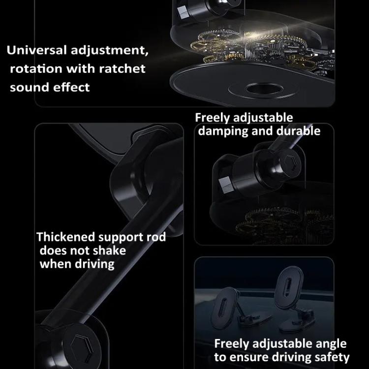 Foldable Magnetic Car Phone Holder Mount Multi-angle Adjustable Cellphone Navigation Bracket(Black) - Universal Car Holders by PMC Jewellery | Online Shopping South Africa | PMC Jewellery | Buy Now Pay Later Mobicred