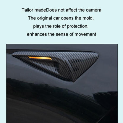 For Tesla 2024 Model 3 Fenders Side Labels Camera Cover Stickers, Color: Glossy Carbon Fiber Texture - Decorative Sticker by PMC Jewellery | Online Shopping South Africa | PMC Jewellery | Buy Now Pay Later Mobicred