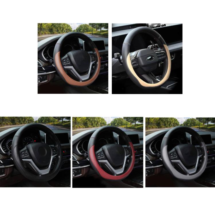 38cm Cars Universal Microfiber Steering Wheel Cover(Gray) - Steering Wheel Accessories by PMc TechLife | Online Shopping South Africa | PMc TechLife | Buy Now Pay Later Mobicred