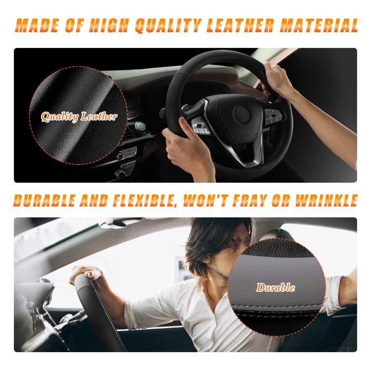 38cm Cars Universal Microfiber Steering Wheel Cover(Gray) - Steering Wheel Accessories by PMc TechLife | Online Shopping South Africa | PMc TechLife | Buy Now Pay Later Mobicred