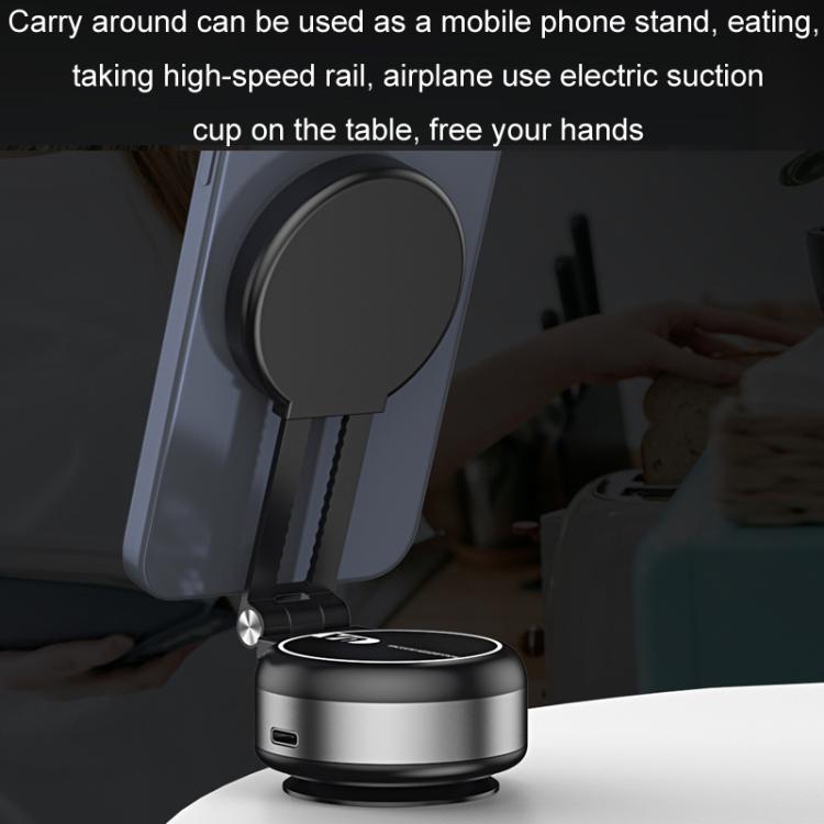 Car Navigation Eectric Vacuum Magnetic Suction Cup Multifunctional Bracket(Silver) - free shipping - PMc TechLife - Order now!