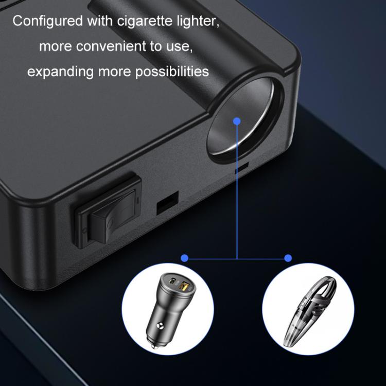 12V24V To 220V Car Multi-Function Inverter Socket Fast Charger(With Digital Display) - Others by PMc TechLife | Online Shopping South Africa | PMc TechLife | Buy Now Pay Later Mobicred