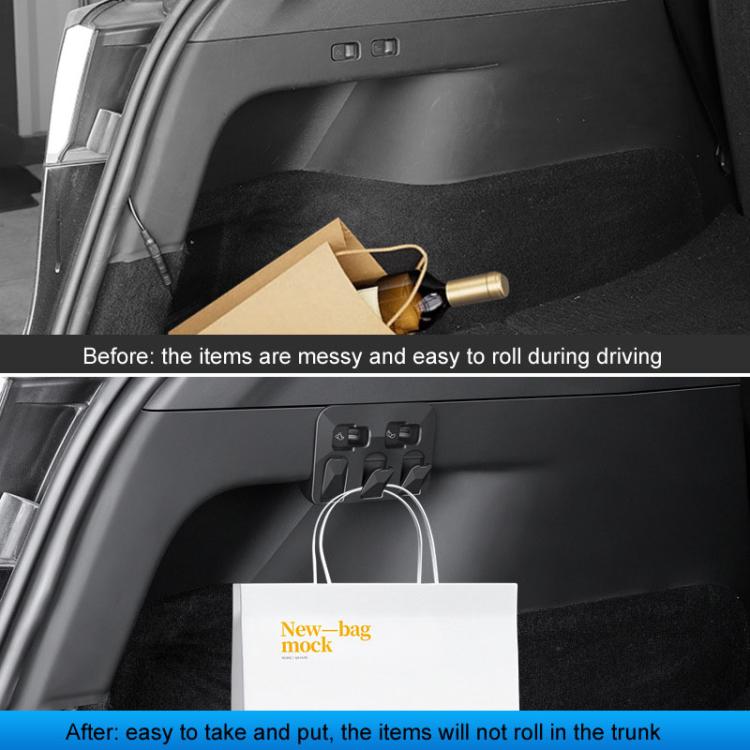 For Tesla Model Y Car Hidden Trunk Modification Button Folding Hook(Black) - Auto Fastener & Clips by PMc TechLife | Online Shopping South Africa | PMc TechLife | Buy Now Pay Later Mobicred