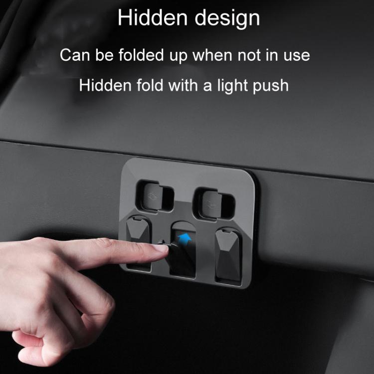 For Tesla Model Y Car Hidden Trunk Modification Button Folding Hook(Black) - Auto Fastener & Clips by PMc TechLife | Online Shopping South Africa | PMc TechLife | Buy Now Pay Later Mobicred