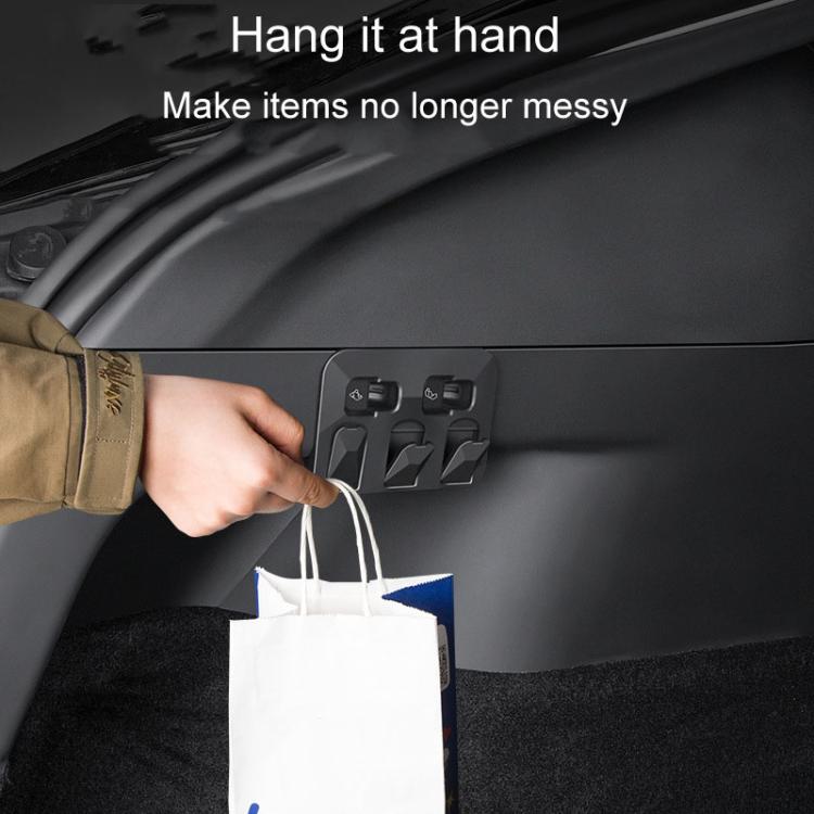 For Tesla Model Y Car Hidden Trunk Modification Button Folding Hook(Black) - Auto Fastener & Clips by PMc TechLife | Online Shopping South Africa | PMc TechLife | Buy Now Pay Later Mobicred