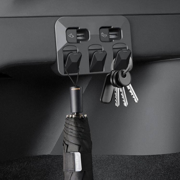 For Tesla Model Y Car Hidden Trunk Modification Button Folding Hook(Black) - Auto Fastener & Clips by PMc TechLife | Online Shopping South Africa | PMc TechLife | Buy Now Pay Later Mobicred