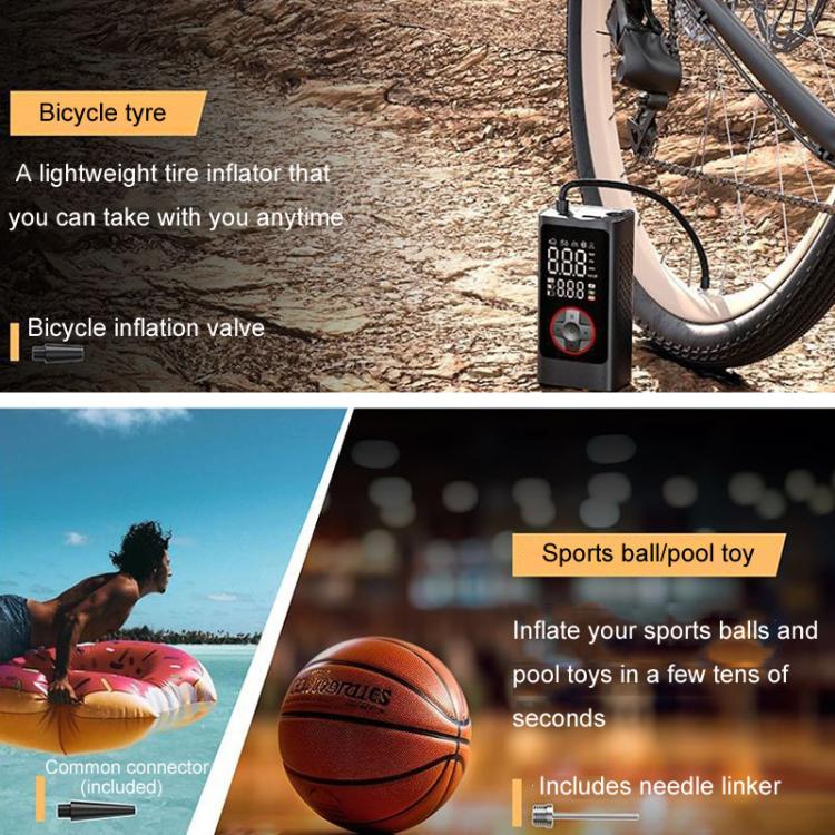 ATJ-004 Smart Wireless Digital Display Portable Car Tire Pump Multi-Function Inflator(Lithium Battery Model) - Inflatable Pump by PMc TechLife | Online Shopping South Africa | PMc TechLife | Buy Now Pay Later Mobicred