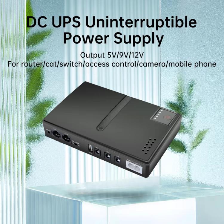 Uninterruptible Power Supply with DC Output 5V/9V/12V for Router, Modem, Security Camera, Mobile Phone EU Plug - Battery Storage Box by PMc TechLife | Online Shopping South Africa | PMc TechLife | Buy Now Pay Later Mobicred