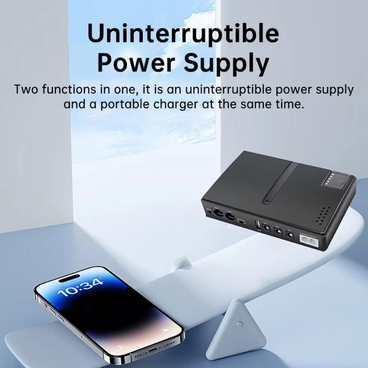 Uninterruptible Power Supply with DC Output 5V/9V/12V for Router, Modem, Security Camera, Mobile Phone US Plug - free shipping - PMc TechLife - Order now!