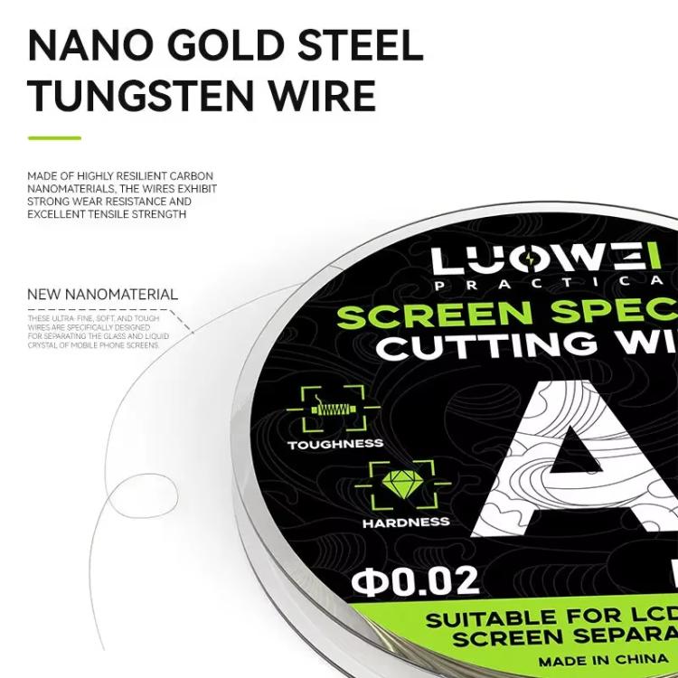 LUOWEI 500M Steel Wire Cell Phone Screen Separation Wire Cutting Wire, Spec: C 0.03mm - free shipping - PMC TechLife - Order now!