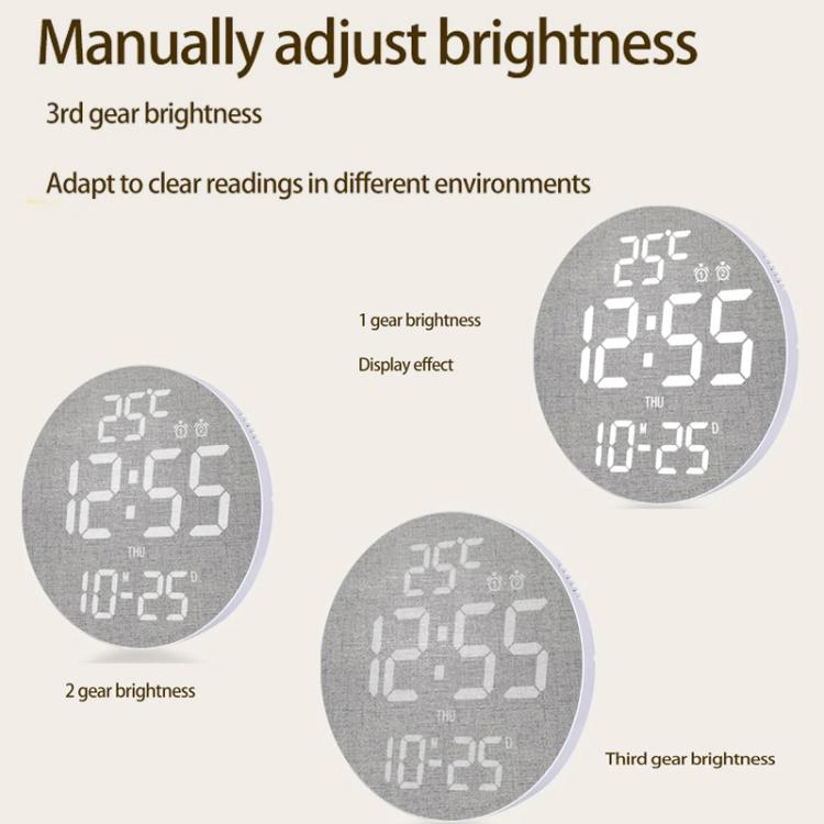 11.6-Inch White Light Wall Clock With Remote Control Multi-Functional Alarm Clock Black+Black - Wall Clock by PMc TechLife | Online Shopping South Africa | PMc TechLife | Buy Now Pay Later Mobicred