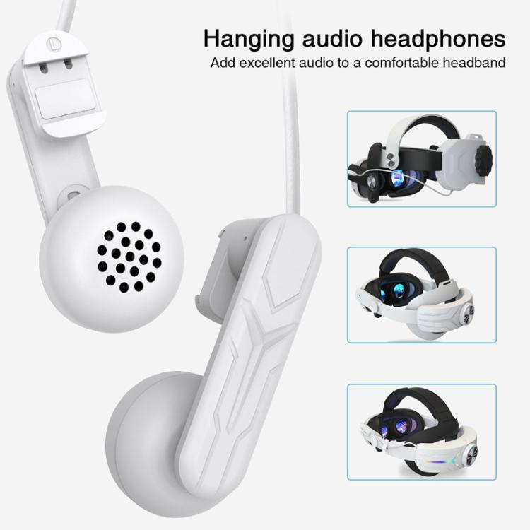 For Meta Quest 2 / 3 Independent Headphones Headband High Sound Speaker VR Accessory(White) - VR Accessories by PMC TechLife | Online Shopping South Africa | PMC TechLife | Buy Now Pay Later Mobicred