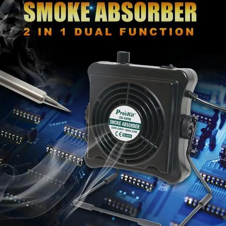ProsKit SS-595H  Soldering Fume Extractor With Blowing/Suction, Adjustable Wall/Desk Mount - - free shipping - PMc TechLife - Order now!
