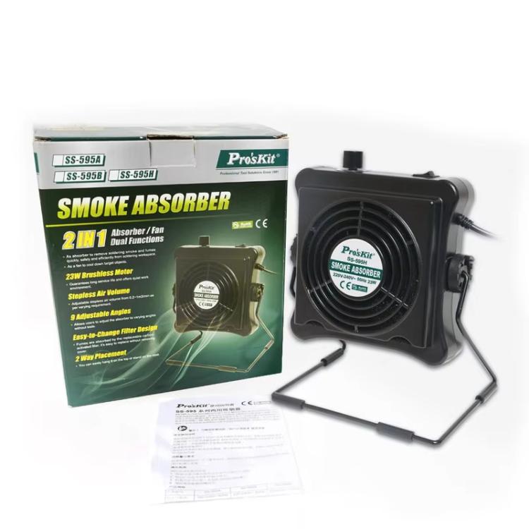ProsKit SS-595H  Soldering Fume Extractor With Blowing/Suction, Adjustable Wall/Desk Mount - - free shipping - PMc TechLife - Order now!