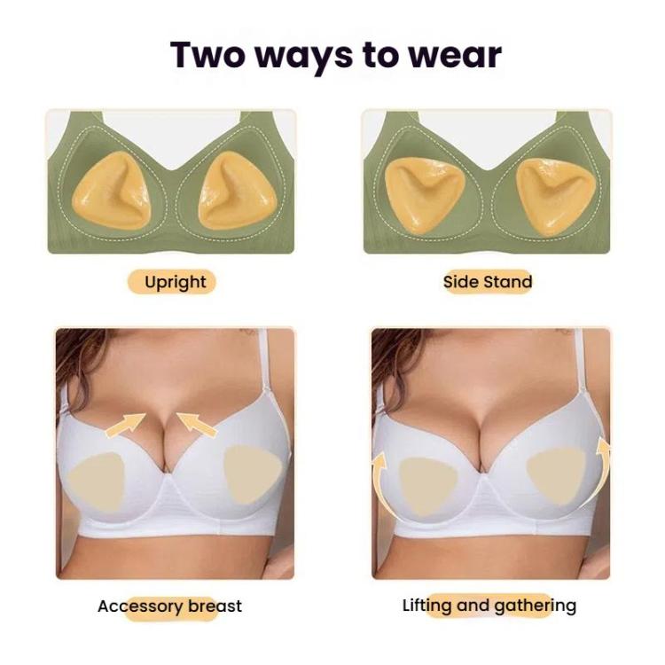 Double-Sided Silicone Thickened Inserts Gather Triangle Breast Pads, Size: S/A(Brown Skin With Orange Box) - free shipping - PMC TechLife - Order now!