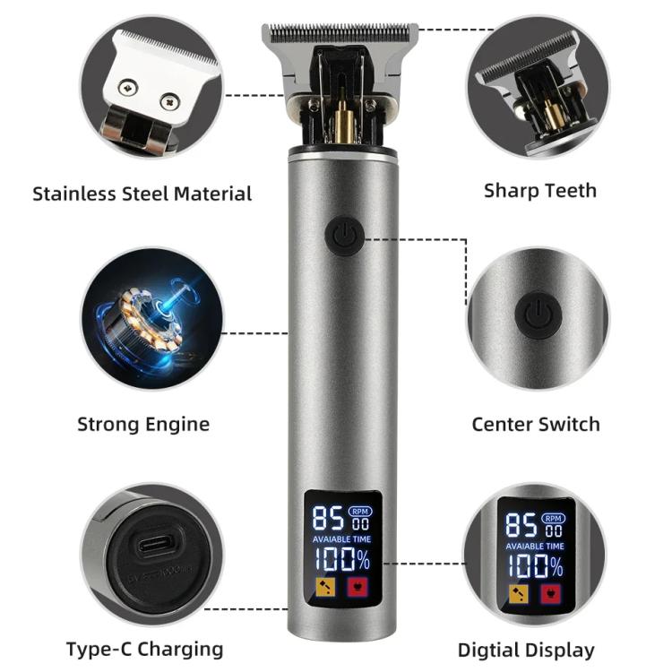 Rechargeable Haircut Kit Hair Clippers For Men - Zero Blade Trimmer For Vintage Oil Head & Bald Head Styles(Black) - free shipping - PMC TechLife - Order now!