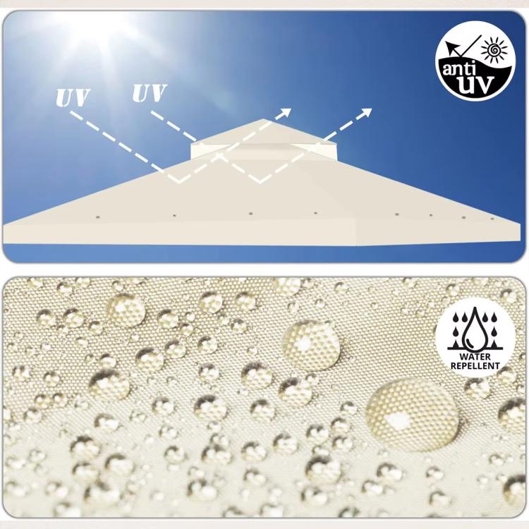 3x3m  Garden Gazebo Top Cover Canopy Replacement Top Patio Roof Awning for Outdoor Terrace, Garden Tent, Pergola(Wine Red) - Patio Umbrella by PMc TechLife | Online Shopping South Africa | PMc TechLife | Buy Now Pay Later Mobicred