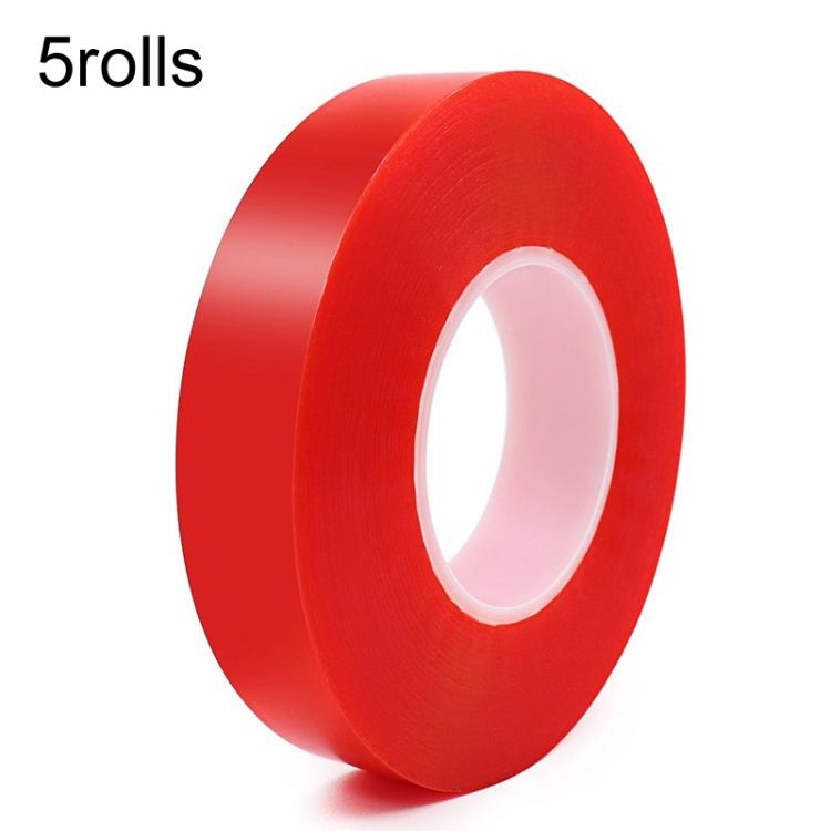 5rolls 0.2mm Thick Acrylic Polyester PET Double Sided Adhesive Tape, 10m/roll, Width: 10mm - free shipping - PMC TechLife - Order now!