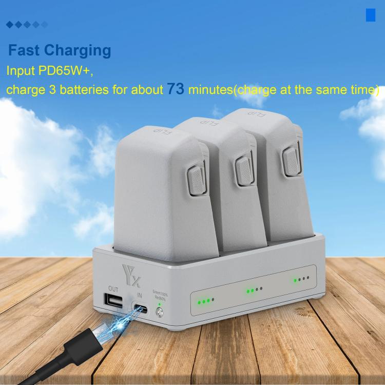 For DJI Flip YX 3-Way Charger Bidirectional Battery Management System - free shipping - PMC TechLife - Order now!