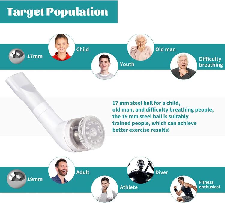 Adjustable 3-Ball Breathing Exerciser Lung Capacity Trainer For Respiratory Muscle Strengthening(White) - free shipping - PMC TechLife - Order now!