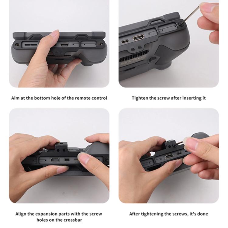 For DJI RC Pro 2 Aluminum Alloy 1/4-inch Tripod Adapter Mounting Bracket(Black) - free shipping - PMC TechLife - Order now!