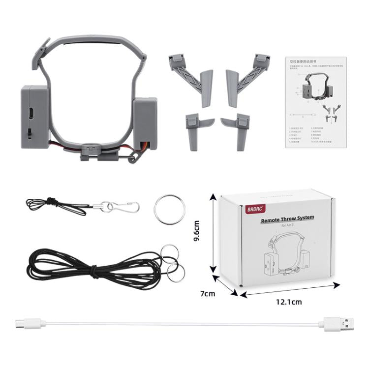 For DJI AIR 3S/AIR 3 BRDRC Drone Airdrop Accessories(Dark Gray) - free shipping - PMC TechLife - Order now!
