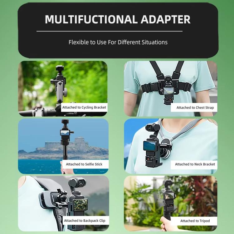 For DJI Osmo Pocket 3 Flymile Multi-Purpose Adapter Frame Expandable Mount(Black) - free shipping - PMC TechLife - Order now!