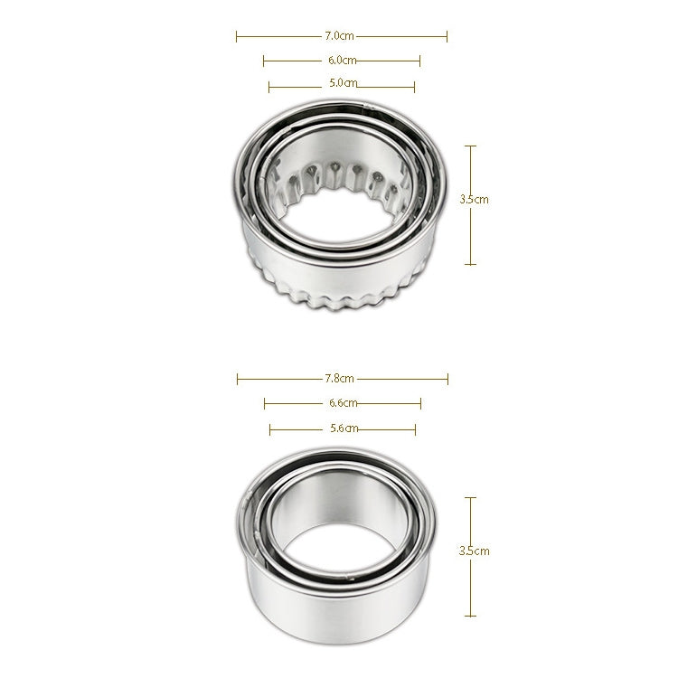 3 PCS Stainless Steel Round Dumplings Wrappers Molds Set Cutter Maker Tools(Circular) - Baking mat & Bakewares by PMC TechLife | Online Shopping South Africa | PMC TechLife