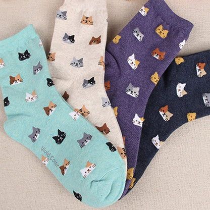 Animal Cartoon Cat Lovely for Women Cotton Socks(2) - Tube Socks by PMC Jewellery | Online Shopping South Africa | PMC Jewellery