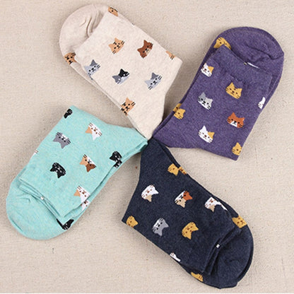 Animal Cartoon Cat Lovely for Women Cotton Socks(6) - Tube Socks by PMC Jewellery | Online Shopping South Africa | PMC Jewellery