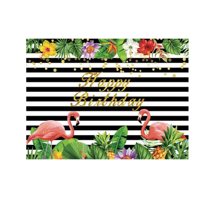 2.1m x 1.5m Flamingo Children Birthday Party Cartoon Photography Background Cloth - Birthday Party by PMC Jewellery | Online Shopping South Africa | PMC Jewellery | Buy Now Pay Later Mobicred