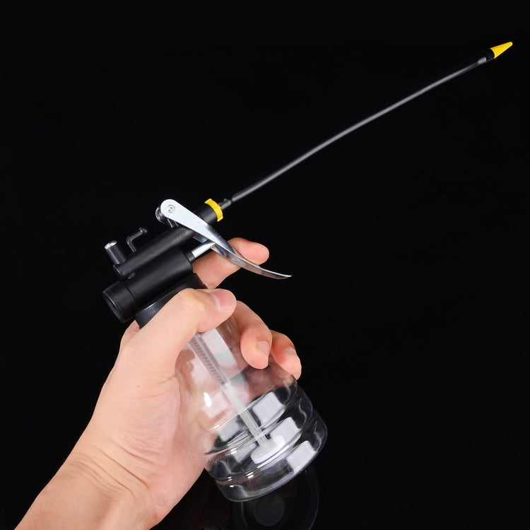 250cc Transparent High Pressure Pump Oiler Lubrication Oil Can Plastic Machine Oiler Grease 245mm Length flex Gun(Long mouth hose) - Hand Tool Sets by PMC Jewellery | Online Shopping South Africa | PMC Jewellery | Buy Now Pay Later Mobicred