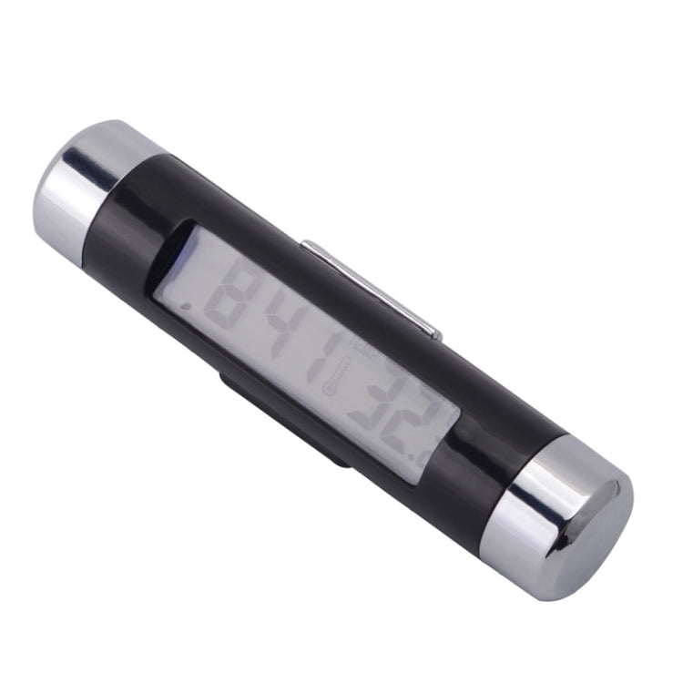 2 in 1 Car Auto Thermometer Clock Calendar LCD Display Screen - Clocks & Car Meters by PMC TechLife | Online Shopping South Africa | PMC TechLife