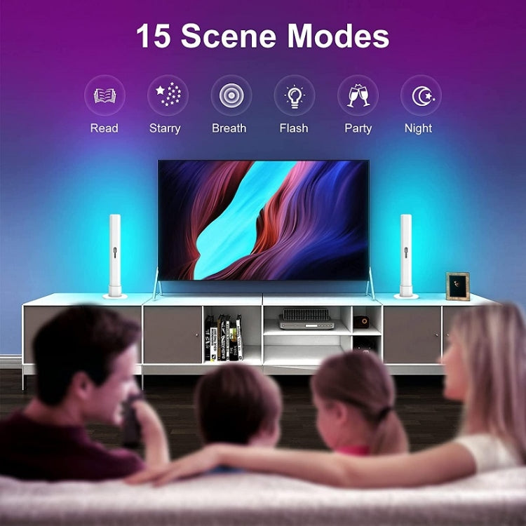 2pcs/box RGB Desktop Background Music Rhythm Pickup Ambient Light, Version: WiFi(EU Plug) - Novelty Lighting by PMC TechLife | Online Shopping South Africa | PMC TechLife | Buy Now Pay Later Mobicred