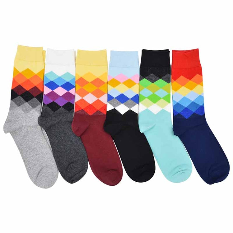 Colored Diamond Plaid Tube Gradient Sports Socks, Size:Large Size(04) - Tube Socks by PMC Jewellery | Online Shopping South Africa | PMC Jewellery