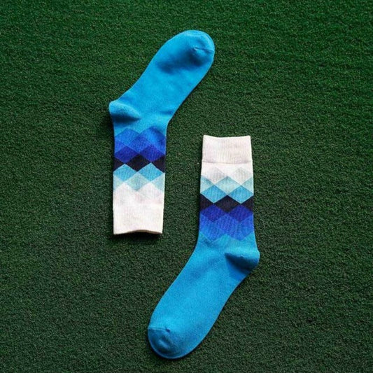 Colored Diamond Plaid Tube Gradient Sports Socks, Size:Large Size(06) - Tube Socks by PMC Jewellery | Online Shopping South Africa | PMC Jewellery