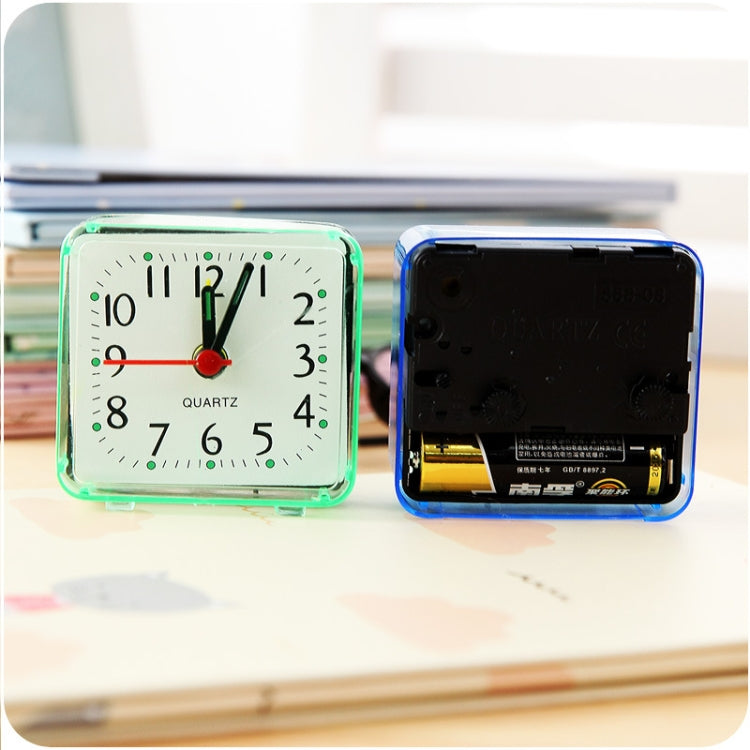Square Alarm Clock Transparent Case Compact Digital Mini Bedroom Bedside Office Electronic Clock(Pink) - Wall Clock by PMc TechLife | Online Shopping South Africa | PMc TechLife | Buy Now Pay Later Mobicred