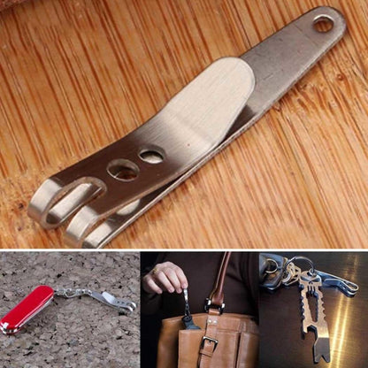 EDC Bag Key Ring Suspension Clip with Metal Key Ring Buckle Carabiner Stainless Steel Outdoor Tool - Mountaineering Outfit by PMC Jewellery | Online Shopping South Africa | PMC Jewellery