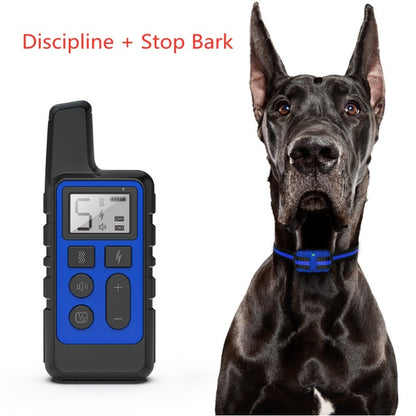 500m Dog Training Bark Stopper Remote Control Electric Shock Waterproof Electronic Collar(Black) - Training Aids by PMC Jewellery | Online Shopping South Africa | PMC Jewellery